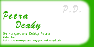 petra deaky business card